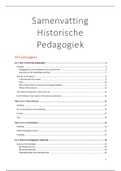 Samenvatting Historische Pedagogiek 2019-2020