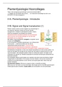 Plantenfysiologie Hoorcolleges DT1