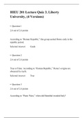 HIEU 201 LECTURE QUIZ 3 ANSWER (4 VERSIONS),Question with correct Answers,HIEU 201:HISTORY OF WESTERN CIVILIZATION I,LIBERTY UNIVERSITY