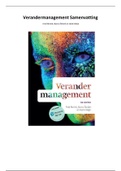 Verandermanagement Samenvatting Hoofdstuk 1 t/m 5 (5e editie)