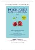 Samenvatting Psychiatrie, een inleiding