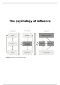 Samenvatting persuasieve communicatie - Hoofdstuk 1 tot en met 11 van het boek 'Psychology of Influence'