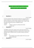 NURS 6640 MIDTERM EXAM 4 – QUESTION AND ANSWERS