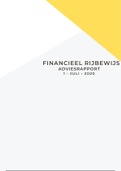 Adviesrapport (financieel rijbewijs) (Hogeschool Leiden) Cijfer: 8