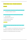 Chamberlain College of Nursing : NR603 Week 3 Quiz Possible Questions & Answers / NR 603 Week 3 Quiz Possible Questions & Answers (NEW, 2020)