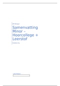 Samenvatting Minor Complexe zorg hoorcolleges en leerstof kennistoets 