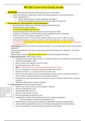 NR 565/NR565 WEEK 7 & 8 FINAL EXAM STUDY GUIDE, CHAMBERLAIN(latest)