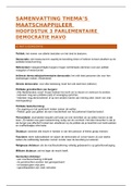 Samenvatting Thema's maatschappijleer Hoofdstuk 3 Parlementaire democratie HAVO 4