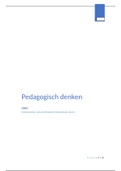 Samenvatting Reader, colleges en artikelen van Pedagogisch denken