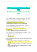  ATI Comprehensive Predictor Exam 2020 (Detail Solutions and Resource for the test)