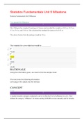 Statistics Fundamentals Unit 5 Milestone,100% CORRECT