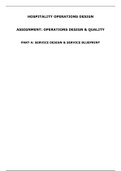 Hospitality Operations design assignment part A,B,C. Cijfer:7.1