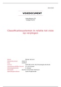 Classificatiesystemen in relatie tot visie op verplegen