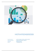Beroepsproduct Marketing Motivatie onderzoek, cijfer 8,0!