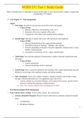 NURS 351 Test 1 Study Guide,100% CORRECT