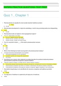   NAPSRX PRACTICE QUESTIONS- TEST PREP   Quiz 1 , Chapter 1