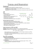 [9700] CIE A-Level Biology Unit 12: Energy and Respiration