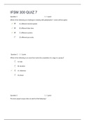 University of Maryland IFSM 300 QUIZ 7