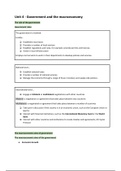 IGCSE Economics (0455) Unit 4 - Government and the macroeconomy