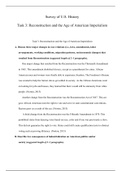 C121-T3-Survey of U.S. History Task 3: Reconstruction and the Age of American Imperialism  Task 3: Reconstruction and the Age of American Imperialism A. Discuss three major changes in race relations (i.e., laws, amendments, labor arrangements, working con