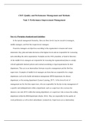 C815: Quality and Performance Management and Methods Task 3: Performance Improvement Management    Part A1: Workplace Standards and Guidelines In the typical management hierarchy, there are three levels: top (or executive) managers, middle managers, and f