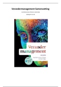 Verandermanagement Samenvatting Volledig (5e editie)