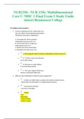 NUR2356 / NUR 2356: Multidimensional Care I / MDC 1 Final Exam 1 Study Guide (latest) Rasmussen College 140 Q/A