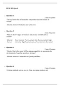 BUIS 303 QUIZ 4, BUSI 303 INTERNATIONAL BUSINESS, Verified Correct Answers