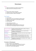 IB Psychology - Sociocultural Level of Analysis : The individual & The Group (Stereotypes) Detailed Essay Plan for Paper 1 Exam