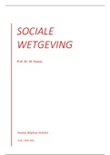 Sociale wetgeving samenvatting 2020-2021