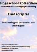 Scriptie motiveren en behouden vrijwilligers ouderenzorg geslaagd Hogeschool Rotterdam Culturele Maatschappelijke Vorming