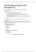 Samenvatting Van Logistieke Flow tot Supply Chain, ISBN: 9789463931007 Supply Chain Management (YB0969)