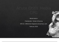 NR 511 - Acute Otitis Media CPG GRADED A VERIFIED 