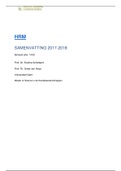 HRM: samenvatting 2017-2018