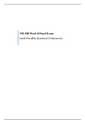 NR508 Week 8 Final Exam / NR 508 Week 8 Final Exam : Chamberlain College of Nursing (2020/21, All Correct)