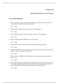 MGT 3370 Organization Management, Chapter 09 Managing Diversity and Inclusion,, All Correct Test bank Questions and Answers with Explanations (latest Update), 100% Correct, Download to Score A