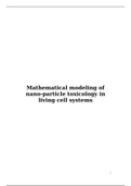 Mathematical modeling of nano-particle toxicology in living cell systems