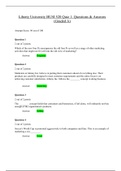 Liberty University BUSI 520 Quiz 1. Questions & Answers (Graded A)