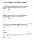 Exam (elaborations) NURS 6051 WEEK 10 QUIZ WITH ANSWERS 