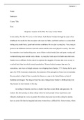 Eng123 Fourth essay: Response Analysis of the Men We Carry in Our Minds