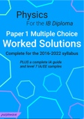 IB HL Physics Paper 1 Worked Solutions with Complete IA Guide and Sample IA and EE