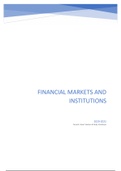 Financial markets and institutions