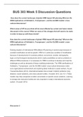 Â BUS 303 Week 5 Discussion Questions   Â    Â How does the current landscape of global HRM impact HR planning What are the HRM implications of Hofstedeâ€™s, Trompenaarsâ€™, and the GLOBE modelsâ€™ cross-cultural dimensions?   Â    Which areas of HR do yo