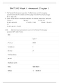 MAT 540 Week 1 Homework Chapter 1   1.The Retread Tire Company recaps tires. The fixed annual cost of the recapping operation is $55,000.The variable cost of recapping a tire is $8.The company charges $21 to recap a tire.   2.For an annual volume of 10,00