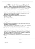 MAT 540 Week 1 Homework Chapter 1   Annie McCoy, a student at Tech, plans to open a hot dog stand inside Techâ€™s football stadium during home games. There are seven home games scheduled for the upcoming season. She must pay the Tech athletic department a