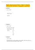 UNIV 104|Math Assessment Part 1 Part 2 Liberty University answers complete solutions.