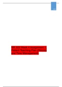 NR 305 Week 4 Assignment 1, Patient Teaching Plan (Stresss and Time Management) Purpose:The purpose of this Patient Teaching Project is to develop a patient teaching plan and create a visual teaching tool aimed at promoting health and preventing disease f