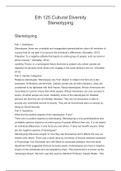 Eth 125 Cultural Diversity   Stereotyping       Stereotyping       Part 1: Definitions   Stereotypes; these are unreliable and exaggerated generalizations about all members of a group that do not take in to account the individual's differences. (Schaef