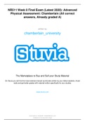 NR511 Week 8 Final Exam (Latest 2020): Advanced Physical Assessment: Chamberlain (All correct answers, Already graded A)
