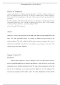 Choice of Employer  compare and contrast two different companies in relation to the term Employer of Choice or EOC. The companies should be similar in size based on annual revenue or number employees, but do not have to be competitors or in the same indus